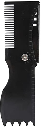 Modello per modellare la barba da uomo, strumento di styling ruotato per tagliare l'attaccatura dei capelli del collo del pizzetto nero