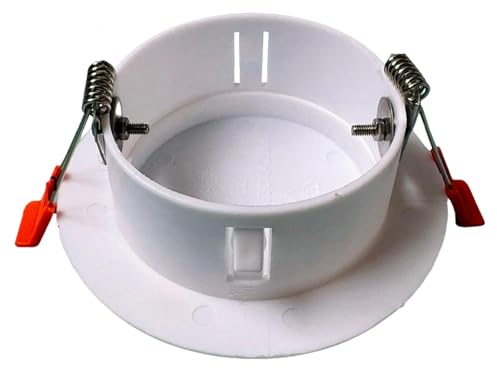 Fenteer Federdecken-Abdeckplatte, Runde Wandloch Abdeckplatt, Downlight-Lochkappe, Kompakt, Rund, Dekorative Kappe, Zugangsplatte für Zuhause, Büro, Küche, 106 bis 124 Mm Loch