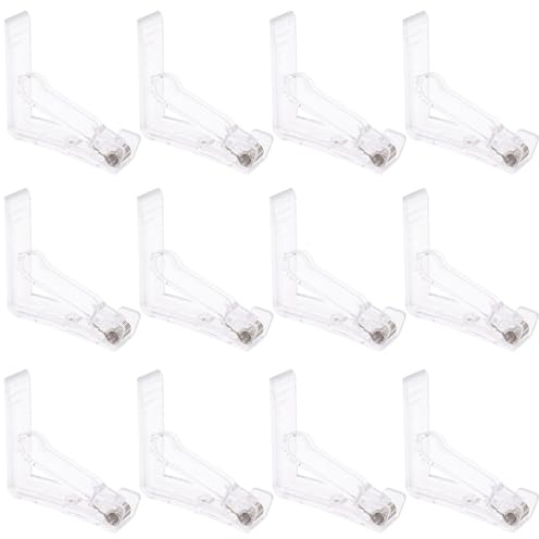 HOODANCOS Pinzas para Manteles Transparentes Resorte Juego de 12 Piezas Sujetamanteles Triangulares para Mesas de Exterior Ideales para Picnic Camping y Fiestas