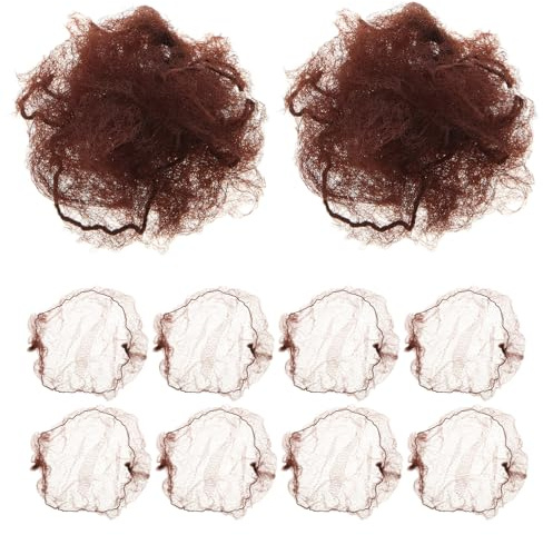 TOPPERFUN 10 Stück Haarknotennetze aus Polyester Elastisches Unsichtbares Haarnetz für Dünnes und Dickes Haar Geeignet für Ballett Krankenschwestern und Elegante Anlässe