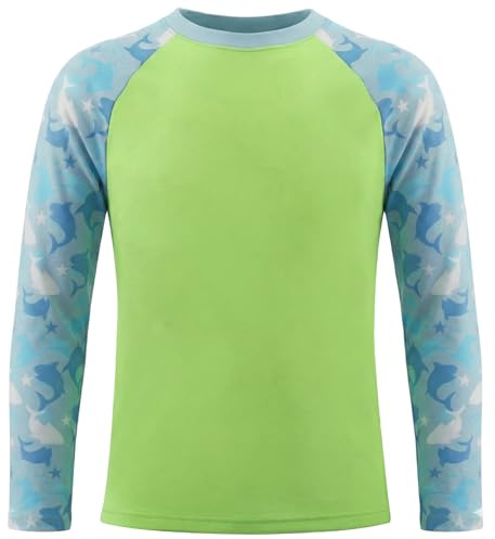 Valcatch Kids UPF50+ Rash Vest Long Sleeve T Shirt, Ages 4-16 Years | UV sun protection guard, boys girls stretch quick-dry swim top for beach, pool, summer, spring, autumn, winter water sports