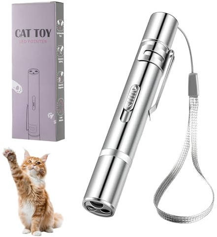 laveroar Katzenspielzeug, USB wiederaufladbares interaktives Spielzeug für Katzen, Edelstahl, interaktives Indoor-Spiel für Kätzchen, Jagdinstinkt-Stimulation