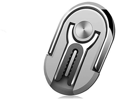 Phone Ring Holder Multipurpose Mobile Phone Bracket Holder Stand 360 Degree Rotation Air Vent Phone Mount Handy Finger Ring Stand for Car Home Smartphone… (sliver)