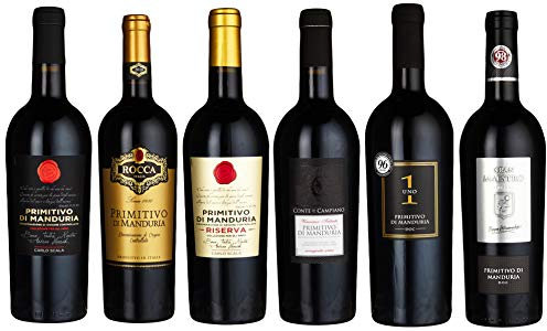 The Wine Guys The Wine Guys Probierpaket Primitivo di Manduria DOC Weinpaket mit italienischem Rotwein Perfektes Tasting-Set trocken (6 x 0.75 l)