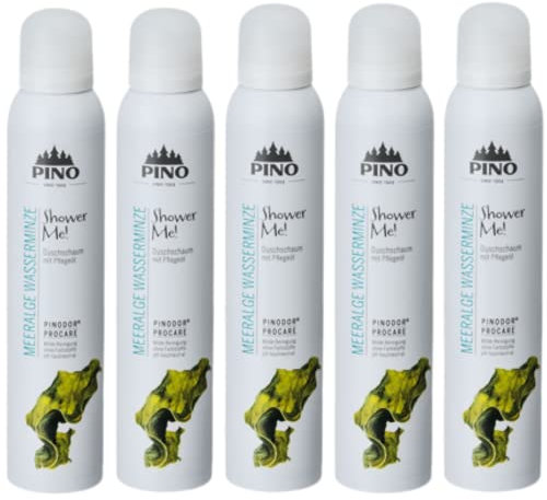 Pino Shower Me Duschschaum Meeralge Wasserminze 5 x 200 ml