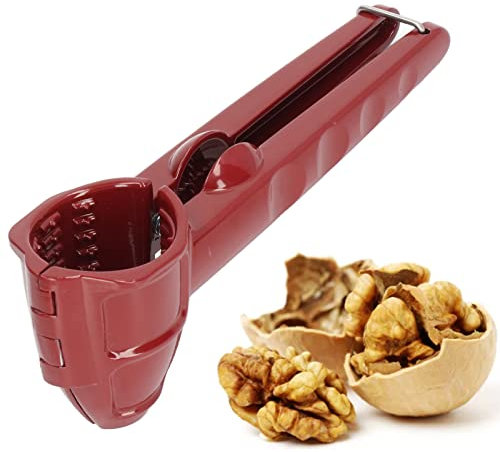 Nutcracker Tool, Heavy Duty Pecan Walnut Plier Opener Tool with Non Slip Handle Aluminum Multifunctional Nut Shell Breaker for Walnut Nuts Chestnut Melon Seeds, Handheld Walnut Clip