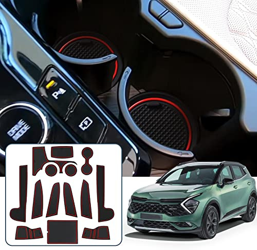 Ruiya Kompatibel mit Kia Sportage NQ5 2022-2025 2026 (Automatikgetriebe) Antirutschmatten, Auto PVC Gummimatten Rutschmatten Türschlitzmatte Aufbewahrungsbox Matten Sportage Innenraummatte