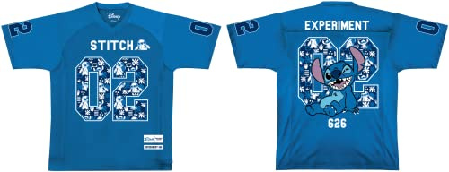 Disney T-Shirt Homme Replica Sport US Baseball « Stitch Eperiment 626 » MEDLILOTS010, Bleu, Taille L