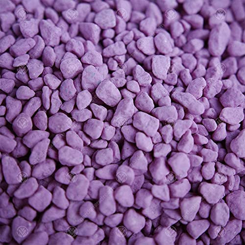 Yusee Fish Tank Aquarium Gravel Substrate Coloured, Mixed and Natural Aquatic Decorative Small Stones Pebbles Ideal for Plants (2KG, Purple)