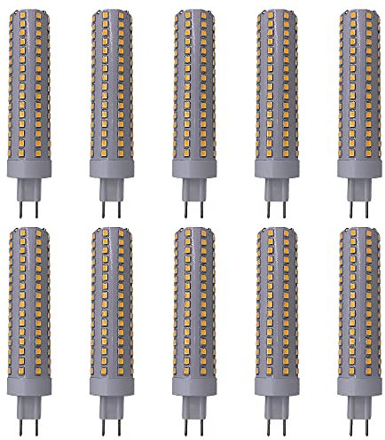 PAZWAHF LED G8,5 dimmbare Glühbirnen, G8,5 Maisbirne mit Doppelstiftsockel, 15 Watt, 1500 lm, 360° Abstrahlwinkel, 3000 K, 4000 K, 6000 K, AC 85 V ~ 265 V (10er-Pack)