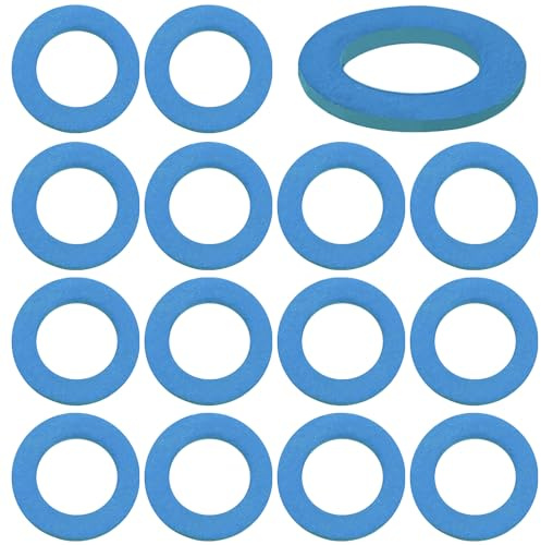 15 st. tätningsplugg-avloppsplugg för underenhet, 3/8-16 växlolje-avloppsplugg-tätningsskiva-ersättning kompatibel med Mercury utombordare Evinrude Mercruiser utombordare Tohatsu Mariner