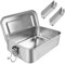 Diompirux 850ml Fiambrera de Acero Inoxidable con 2 ParticióN ExtraíBle Sin BPA, Lunch Box Hermetica con silicona, Fiambrera Adecuada para NiñOs y Adultos, portátil duradera y ecológica