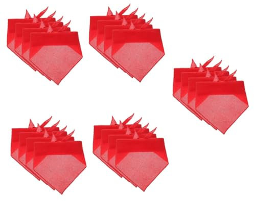 Angoily 5 Sets Hundehalstücher in Großpackung Schlichtes Bandana-schal Für Hunde Polyester Leicht Zu Waschendes Zubehör 4 Stück X 5