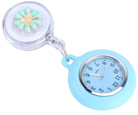 SAFIGLE 1Stk Schwesterntisch pro Watch taschenuhr Schwesternuhr Krankenschwestern Uhr pin Batterie Abzeichen Fall Student Anschauen Spiegel Material: gewöhnlicher Glass piegel