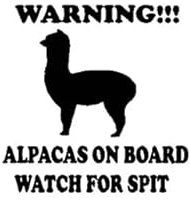13.9CMx14CM Warning Alpacas ON Board Watch for SPIT Car Vinyl Decal Sticker Balck Sliver Motorcycle Bicycle Tricycle Refrigerator Toilet Game Room Kitchen Decal Decoration Sticker