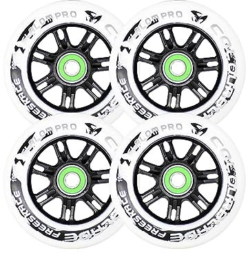 Generisch Inline Skate Rollen Inline Skate Räder 4/6 Pack 85A 100MM/110MM Indoor/Outdoor Rollschuh Räder mit Lager Razor Roller Inliner Rad Ersatz