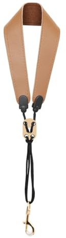 OFFSCH Verstellbarer Saxophongurt für Hals mit Robustem Metallverschluss und Strapazierfähigem Pu Riemen Geeignet für Alt und Tenorsaxophon für Outdoor und Reisen