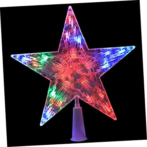 TOPBATHY 2St Baumwipfelstern Weihnachtsdekorationen Star for Christmas Tree weihnachtsdekos Tree Toppers Weihnachtsstern Weihnachtsbedarf Weihnachtsbaumspitze Christbaumschmuck Plastik Weiß