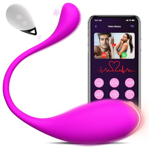 HIVEFUN Vibradorador Mujer Juguetes Eróticos Clítoris Control Remoto APP 9 Modos, Juguetes Eróticos Para Pareja Sexuales Dildo Anal Vibrador, Consoladores.. para Mujer con vibración Vibradores Punto G