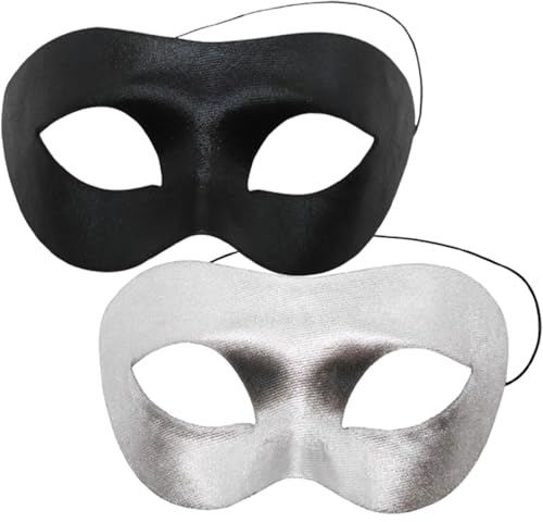 DUOHERESHUI 2 Stücke Maskerade Maske, Herren Venezianische Maske, Für Kostüm Fasching Karneval Halloween Party Ball Oper