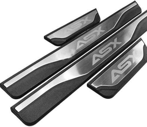 LZZDZSSL 4 Pezzi in Acciaio Inox Protezione Davanzale della Portiera per Mitsubishi ASX 2012-2020,Contro Graffi per Auto Esterno Batticalcagno Accessori Protezione