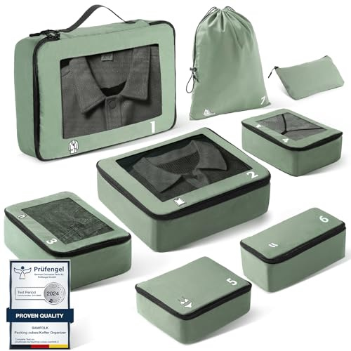 Packing Cubes for Suitcases Travel Essentials Travel Packing Cubes for Backpack 8 Set Lightweight Organizer Bags Packing Bags for Suitcase Luggage Camping Essentials