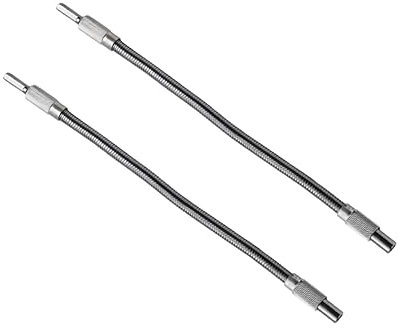 Gadpiparty 2pcs Metal Flexible Extension Shaft for Screwdriver Bits Long Drill Bit Holder Flex Shaft Drill Extension