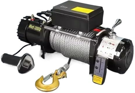 TIEOAXFT Cabrestante eléctrico con Gancho de Acero Forjado de diseño Moderno, cabrestante hidráulico de 1000 LB, 2000 LB y 12 000 LB