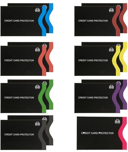 QYHON 15er Set RFID Blocker Kartenhüllen, Navy Blau | Hochwertige Schutzhüllen für Kreditkarten, EC-Karten, Ausweise & Reisepass, Reißfest & Wasserabweisend