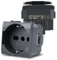 Voltix Prese Schuko da Muro 2P+T 16A Compatibili con BTicino Living Light e Living International, Nero - Placche Compatibili BTicino (2)