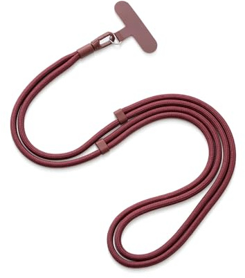 AOKSUNOVA Handyband zum Umhängen Weinrot Handykette Universal Phone Lanyard Verstellbar Handyschnur zum Umhängen