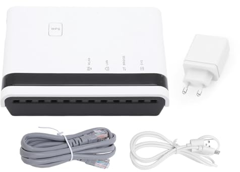 XUXHOU Drahtloser Druckserver, USB Print Server 10/100mbit/s LAN Bridge Sharing Standalone Modi 2.4G Standalone Modi Plug and Play für 4 Drucker (EU-Stecker)