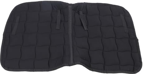 XZXCVN Atmungsaktive Satteldecke Für Horses, Komfortable Springschabracke, 98x57cm, Schwarz - Ergonomisches Design, Hochwertige Materialien, Für Dressur Und Springen (Schwarz)