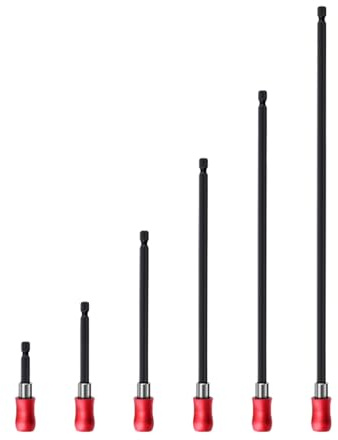 Fyearfly 6 barras de extensión de brocas, enchufe hexagonal de 6,35 mm para taladro eléctrico, llave eléctrica, destornillador, juego de herramientas versátil para un fácil acceso en espacios