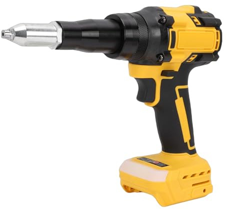 Asixxsix Akkus-Nietpistole, Bürstenloser Motor, Batteriebetriebenes Elektrisches Nietgerät-Set mit 2248 Lbs Zugkraft, LED-Licht, Automatischer Rückwärtsfahrt, für 3/32 1/8 5/32 1/5 Zoll