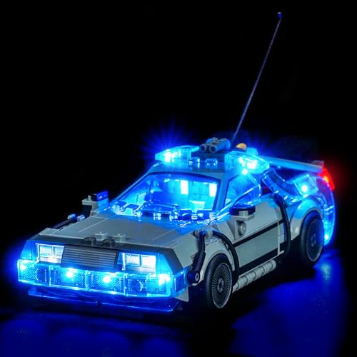 Kit d'éclairage LED décoratif, compatible avec le modèle de construction LEGO 77256 La machine à voyager dans le temps de Retour vers le futur