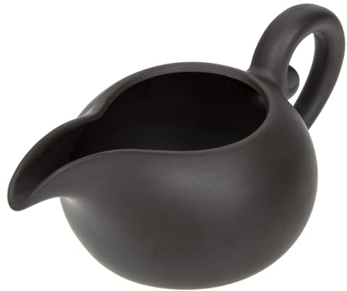 SHOWERORO Dispensador de Leche de Cerámica Pequeño Mango Ergonómico, Jarra para Crema y Salsa para Cocina y Restaurante, Lechera para Servir Aderezos Calientes o Tibios, Suministros