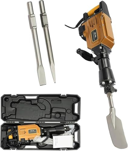 Marteau piqueur électrique 1700W avec 3 burins - Marteau démolisseur Professionnel Anti-Vibrations pour casser Le béton, Creuser des tranchées et extraire des Racines au Jardin