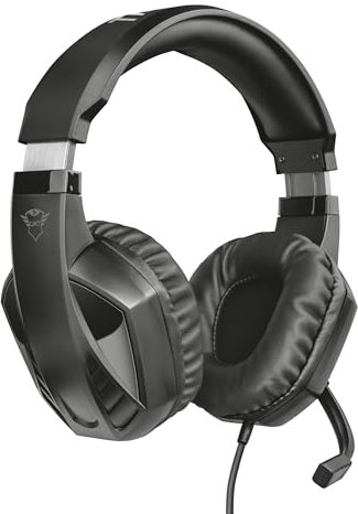 Trust Gaming, Cuffie GXT 412 Celaz con Microfono a Scomparsa, 3.5 mm Jack, Filo, Over Ear, Unità Altoparlanti Attive da 50 mm, PC, PS4, PS5, Xbox Series X, Xbox One, Switch, Nero