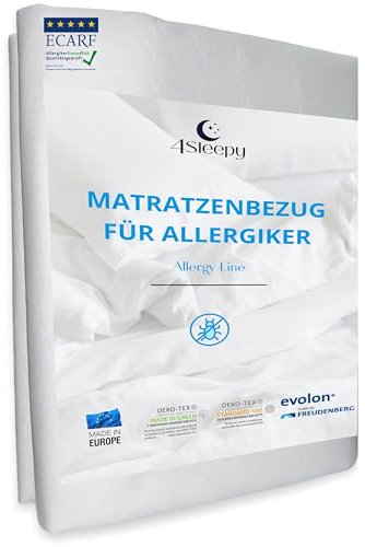4Sleepy Matratzenbezug für Allergiker - Milbenbezug Matratze 90x200x20 - waschbarer Matratzenschutz - Anti Milben & Bettwanzen Encasing, bis 20cm Höhe (90x200x20)