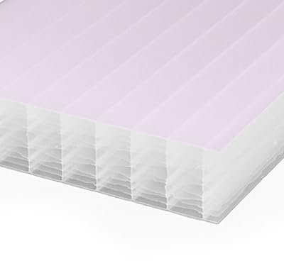 Polycarbonat Hohlkammerplatten - Stegplatten 32 mm - EXOLON IQ-Relax - Fachwerk - opal weiß - stark wärmedämmend durch Reflektion der Sonneneinstrahlung (7000)