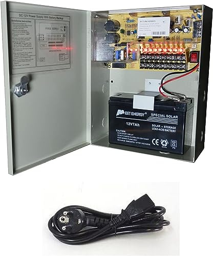 RVT SECURITY - Box Di Alimentazione, Quadro Elettrico Interno, Quadro Elettrico, 12 Wolt, 15 Ampere, Funzione UPS, Cassetta Di Alimentazione, 1KG, BATTERIA NON INCLUSA