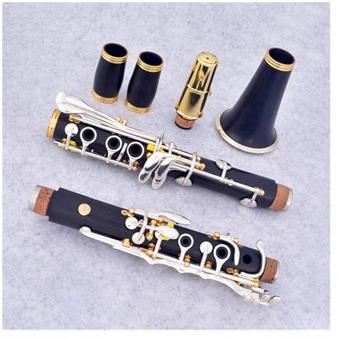 Klarinette Instrument 17 Tasten Bb-Klarinette, Ebenholzrohrkörper, Versilberte Kupfertasten, Klarinette Mit Tragetasche