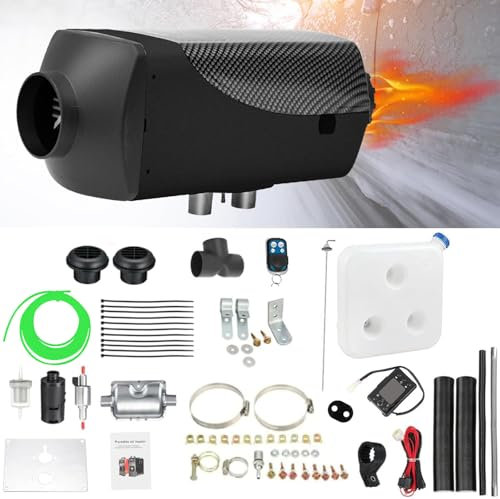 EVGTTI 8KW Dieselheizung All-in-One 12V, 8000W Diesel-Luft-Auto-Parkheizung mit verbessertem LCD-Schalterdisplay und Fernbedienung, schnelles Aufheizen, für Wohnmobil, Garage, LKW, Boot (Schwarz)