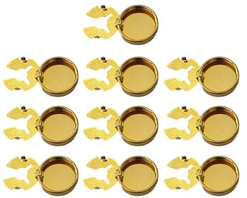 LUOFENG 10 pièces en Laiton Rond Bouton de Manchette Couverture Boutons de Manchette pour Mariage Chemise Formelle Hommes Bouton Formel Couvre Boutons de Manchette Imitation