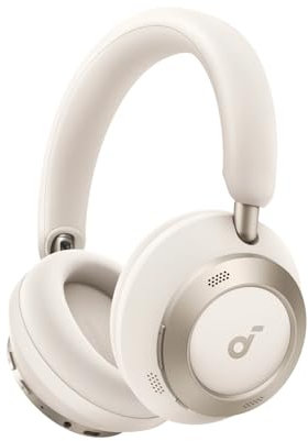 Soundcore Space One Pro d'Anker, Casque Bluetooth sans Fil avec Réduction de Bruit Adaptatif et 6 micros, Design Super Pliable, Autonomie 60h, Chargement Ultra-Rapide, H-Res Wireless Audio avec LDAC