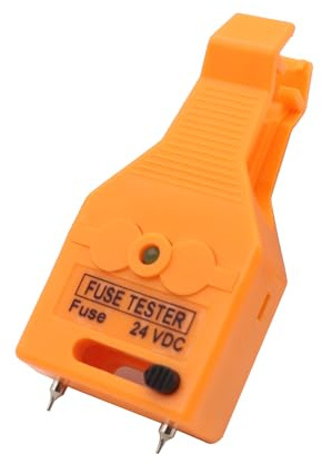 Ambuker 24V Multifunctional Car ATO/ATC Blade and Glass Tube Fuse Tester Extractor with LED Indicator Light Fuse Puller Tool for Small/Medium/Large Fuses