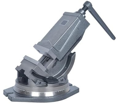 ZEEGII 5 inch, heavy-duty tilting precision angle vise, milling machine tilting vise, angle-fixing tilting vise