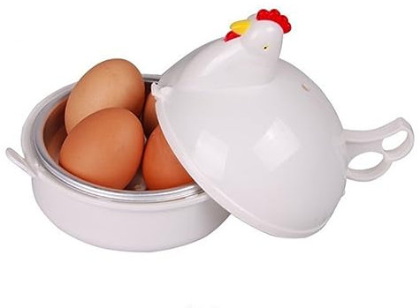 Zerodeko Mikrowellen Eierkocher Huhn-form Aus Lebensmittelechtem Kunststoff Für Eier Einfacher Eier-pochierer Mit Innenschale Für Zarte Und Nahrhafte