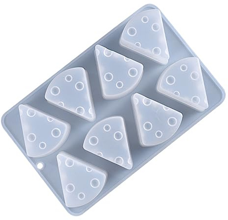 KICHOUSE DIY Silicone Chocolate Mold for Baking 8-Cavity Cheesecake and Ice Cube Tray, Food-Grade Crystal Epoxy Cake Pan Mold for Home Kitchen Dessert Craft